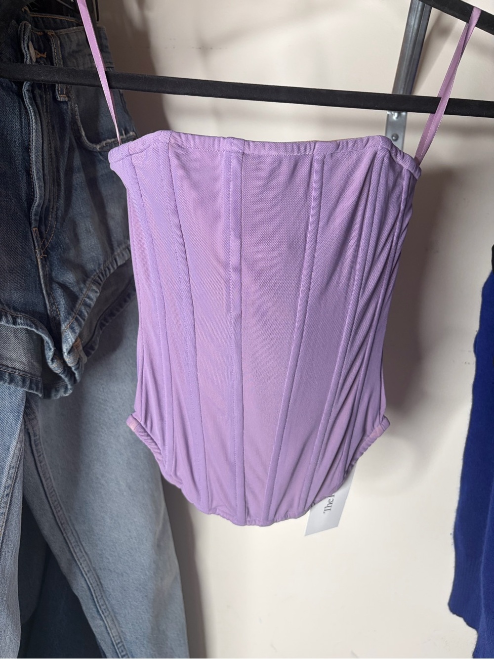 JLUXLABEL Lilac Corset Bandeau Tank